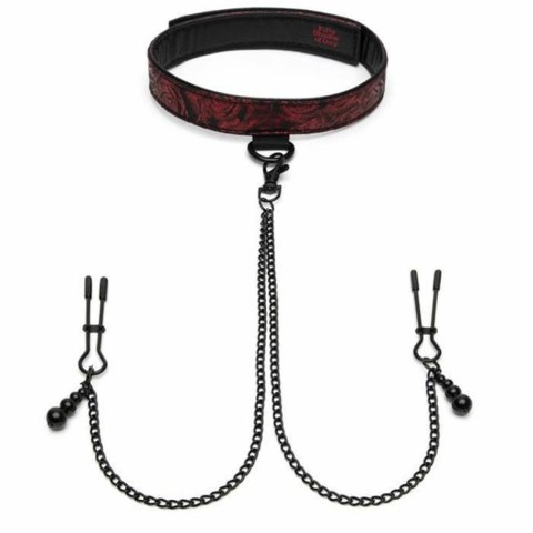 Obroża z zaciskami na sutki - Fifty Shades of Grey Sweet Anticipation Collar Nipple Clamps Obroża z zaciskami na sutki - Fifty Shades of Grey Sweet Anticipation Collar Nipple Clamps