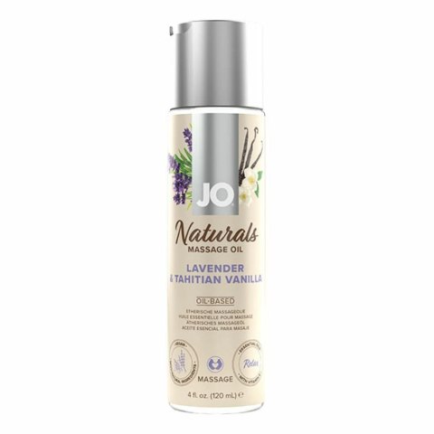 Olejek do masażu - System JO Naturals Massage Oil Lavender & Tahitian Vanilla 120 ml Olejek do masażu - System JO Naturals Massage Oil Lavender & Tahitian Vanilla 120 ml