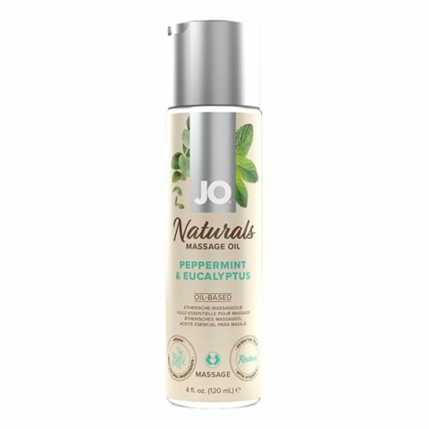 Olejek do masażu - System JO Naturals Massage Oil Peppermint & Eucalyptus 120 ml Olejek do masażu - System JO Naturals Massage Oil Peppermint & Eucalyptus 120 ml