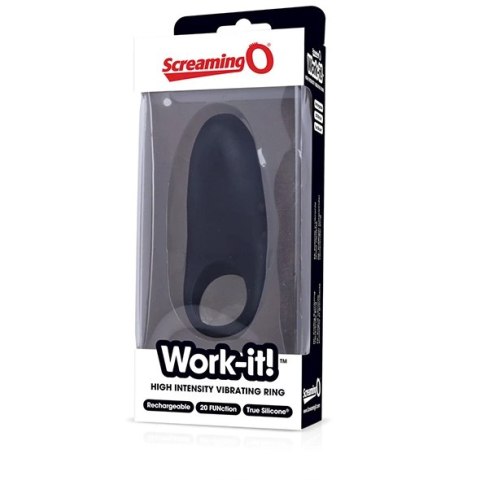 Pierścień wibrujący - The Screaming O Work-it! Black Pierścień wibrujący - The Screaming O Work-it! Black