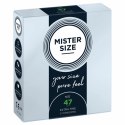 Mister Size Prezerwatywy 47 mm 3 sztuki - Dopasowany Komfort