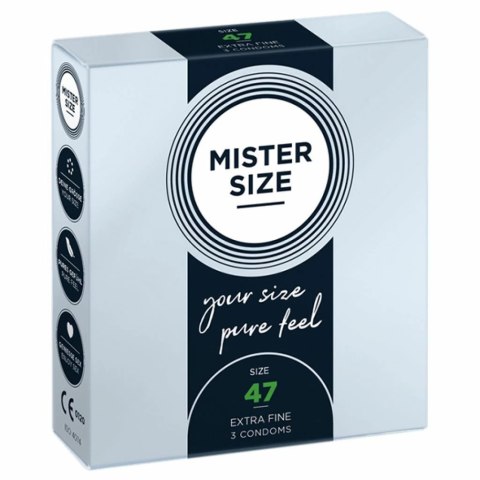 Prezerwatywy - Mister Size 47 mm (3 szt) Prezerwatywy - Mister Size 47 mm (3 szt)