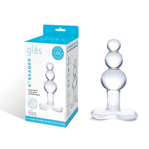 Szklany plug analny - Glas Beaded with Tapered Base Szklany plug analny - Glas Beaded with Tapered Base