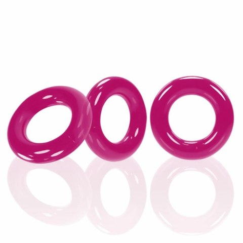 Trzypak pierścieni - Oxballs Willy Rings 3-pack Cockrings Hot Pink Trzypak pierścieni - Oxballs Willy Rings 3-pack Cockrings Hot Pink