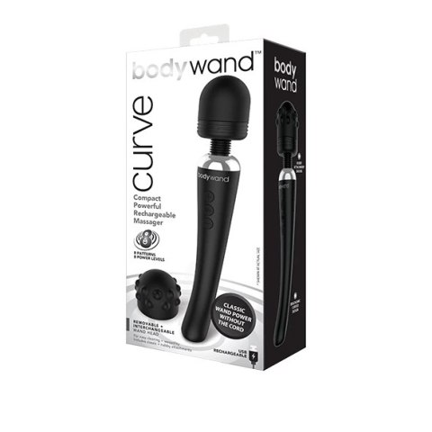 Masażer - Bodywand Curve Rechargeable Wand Massager Black Masażer - Bodywand Curve Rechargeable Wand Massager Black