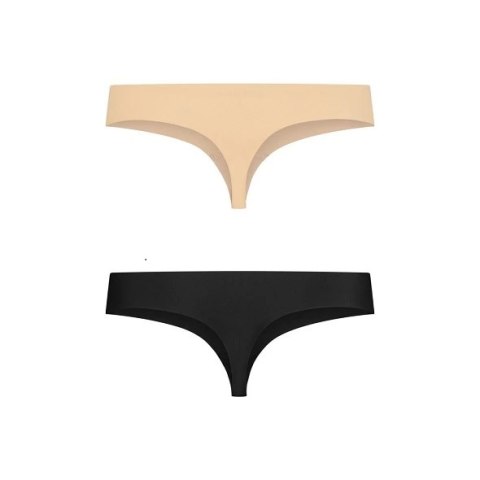 Niewidzialne stringi - Bye Bra Invisible Thong (Nude & Black 2-Pack) M Niewidzialne stringi - Bye Bra Invisible Thong (Nude & Black 2-Pack) M