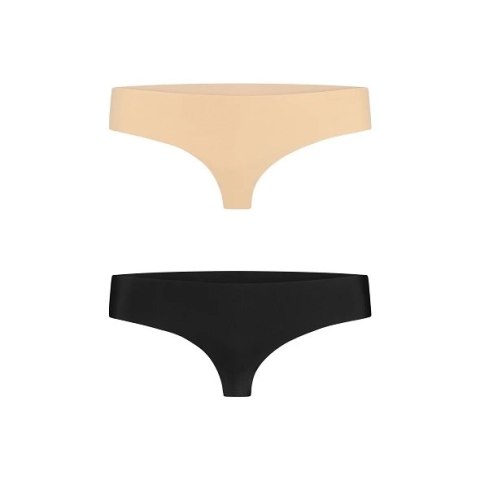 Niewidzialne stringi - Bye Bra Invisible Thong (Nude & Black 2-Pack) S Niewidzialne stringi - Bye Bra Invisible Thong (Nude & Black 2-Pack) S