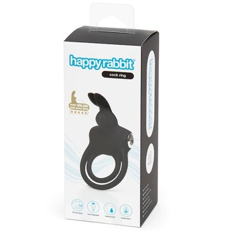 Pierścień wibrujący - Happy Rabbit Cock Ring Black Pierścień wibrujący - Happy Rabbit Cock Ring Black