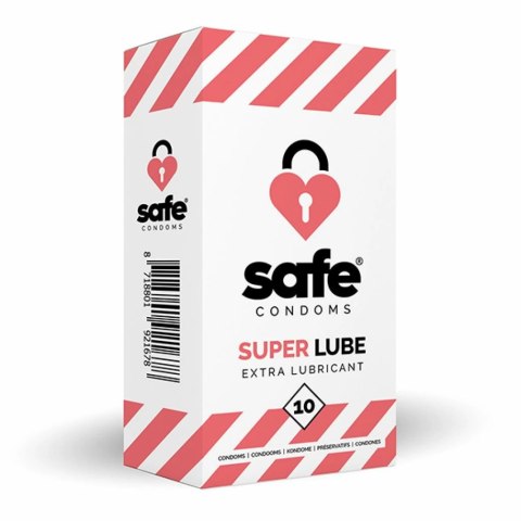 Prezerwatywy nawilżane - Safe Super Lube 10 szt Prezerwatywy nawilżane - Safe Super Lube 10 szt
