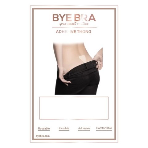 Stringi samonośne - Bye Bra Adhesive Thong Lace Finish Black One Size Stringi samonośne - Bye Bra Adhesive Thong Lace Finish Black One Size