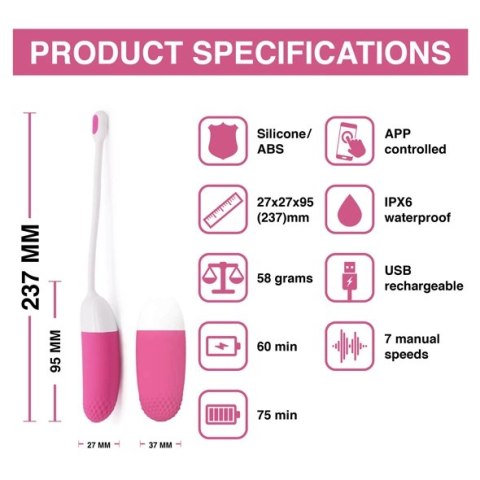 Wibrujące jajeczko - Magic Motion Vini Pink Wibrujące jajeczko - Magic Motion Vini Pink