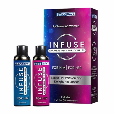 Żel stymulujący - Swiss Navy Infuse 2-in-1 Arousal Gel for Him & Her 2 x 59 ml Żel stymulujący - Swiss Navy Infuse 2-in-1 Arousal Gel for Him & Her 2 x 59 ml