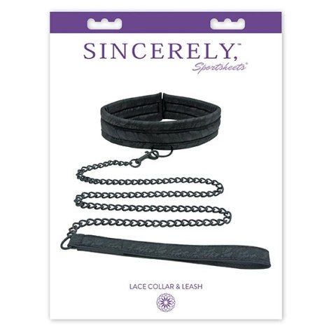 Obroża i smycz - Sportsheets Sincerely Lace Collar and Leash Obroża i smycz - Sportsheets Sincerely Lace Collar and Leash