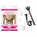 Bye Bra Flexible Low Back Straps 3 haftki czarny/biały regulowane