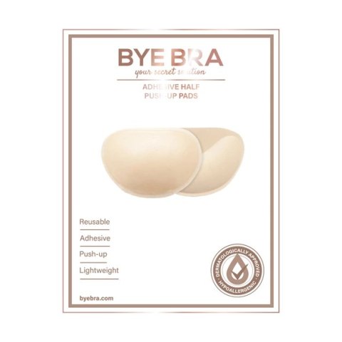 Wkładki przylepne do biustonosza - Bye Bra Adhesive Half Push-Up Pads Nude Wkładki przylepne do biustonosza - Bye Bra Adhesive Half Push-Up Pads Nude