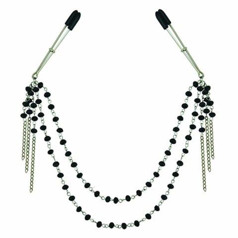 Zaciski na sutki - Sportsheets Sincerely Black Jeweled Nipple Clips Zaciski na sutki - Sportsheets Sincerely Black Jeweled Nipple Clips