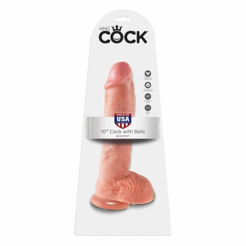 Dildo - King Cock 10 Inch with Balls Flesh Dildo - King Cock 10 Inch with Balls Flesh