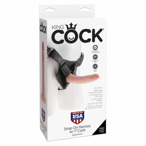 King Cock - Uprząż na dildo + dildo 15 cm King Cock - Uprząż na dildo + dildo 15 cm