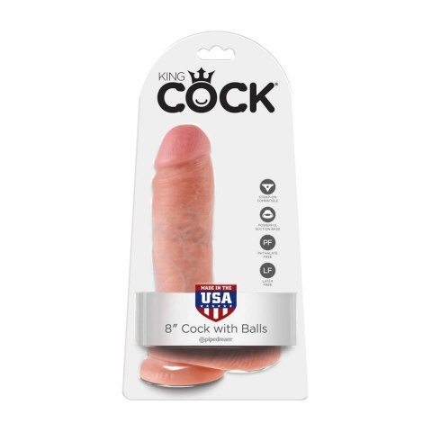 Penis dildo - King Cock 8 Inch with Balls Flesh Penis dildo - King Cock 8 Inch with Balls Flesh