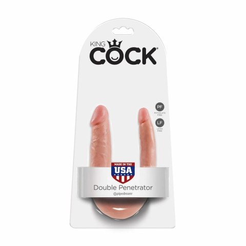 Penis dildo podwójny - King Cock U-Shaped Double Trouble Small Flesh Penis dildo podwójny - King Cock U-Shaped Double Trouble Small Flesh