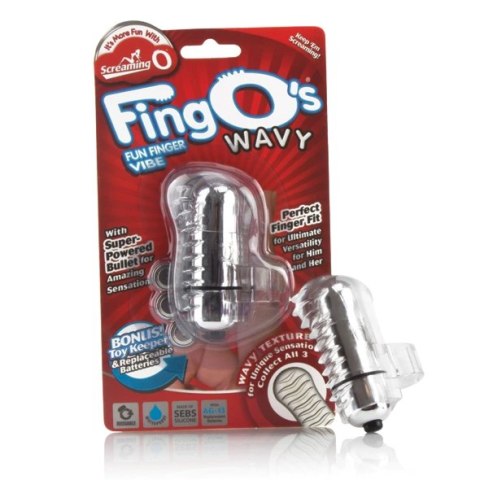 Wibrator na palec - The Screaming O The FingO Wavy Clear Wibrator na palec - The Screaming O The FingO Wavy Clear