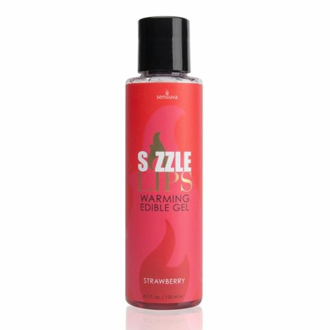 Żel stymulujący - Sensuva Sizzle Lips Warming Edible Gel Strawberry 125 ml Żel stymulujący - Sensuva Sizzle Lips Warming Edible Gel Strawberry 125 ml