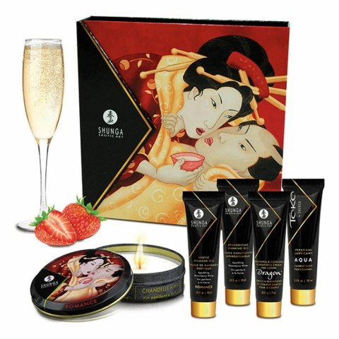 Zestaw akcesoriów - Shunga Geishas Secret Kit Sparkling Strawberry Wine Zestaw akcesoriów - Shunga Geishas Secret Kit Sparkling Strawberry Wine