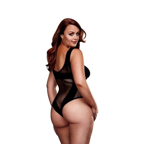 Body - Baci Jacquard Fishnet V Teddy Queen Size Body - Baci Jacquard Fishnet V Teddy Queen Size