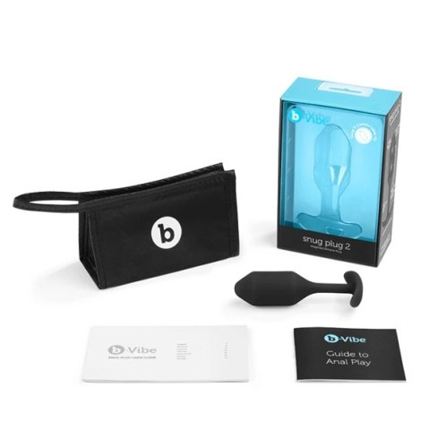 B-Vibe Snug Plug 2 Black - anatomiczny model silikonowy, 111g B-Vibe Snug Plug 2 Black - anatomiczny model silikonowy, 111g