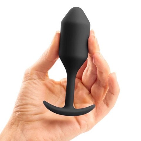 B-Vibe Snug Plug 2 Black - anatomiczny model silikonowy, 111g B-Vibe Snug Plug 2 Black - anatomiczny model silikonowy, 111g