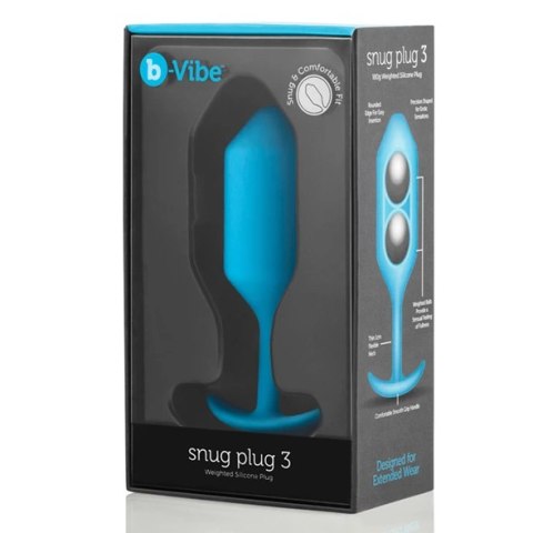 Plug analny - B-Vibe Snug Plug 3 Teal Plug analny - B-Vibe Snug Plug 3 Teal