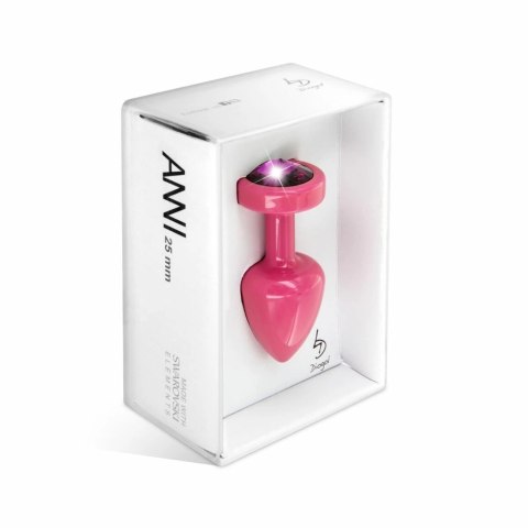 Plug analny zdobiony - Diogol Anni Butt Plug Round Pink & Pink 25 mm Plug analny zdobiony - Diogol Anni Butt Plug Round Pink & Pink 25 mm