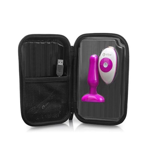 Zdalnie sterowany plug analny - B-Vibe Novice Plug Fuchsia Zdalnie sterowany plug analny - B-Vibe Novice Plug Fuchsia