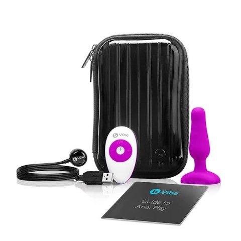 Zdalnie sterowany plug analny - B-Vibe Novice Plug Fuchsia Zdalnie sterowany plug analny - B-Vibe Novice Plug Fuchsia