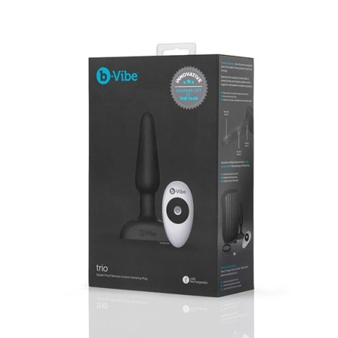 Zdalnie sterowany plug analny - B-Vibe Trio Plug Black Zdalnie sterowany plug analny - B-Vibe Trio Plug Black