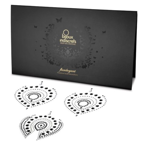 Biżuteria do ciała - Bijoux Indiscrets Flamboyant Black & Silver Biżuteria do ciała - Bijoux Indiscrets Flamboyant Black & Silver