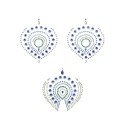 Biżuteria do ciała - Bijoux Indiscrets Flamboyant Blue & Green