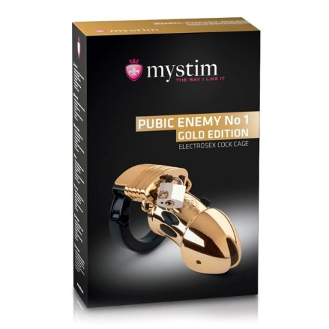 Klatka na penisa - Mystim Pubic Enemy No 1 Cock Cage Gold Edition Klatka na penisa - Mystim Pubic Enemy No 1 Cock Cage Gold Edition