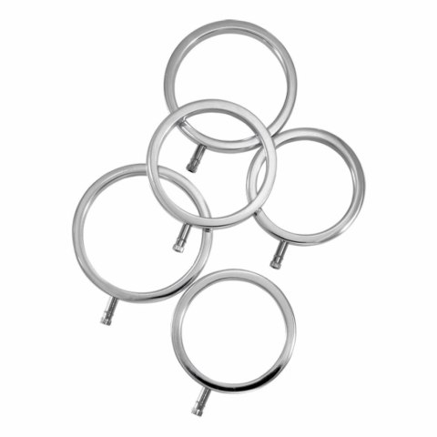 Metalowe pierścienie na penisa - ElectraStim Solid Metal Cock Ring Set 5 Sizes Metalowe pierścienie na penisa - ElectraStim Solid Metal Cock Ring Set 5 Sizes
