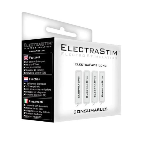 Pady unipolarne - ElectraStim Long Self Adhesive Pads Pady unipolarne - ElectraStim Long Self Adhesive Pads