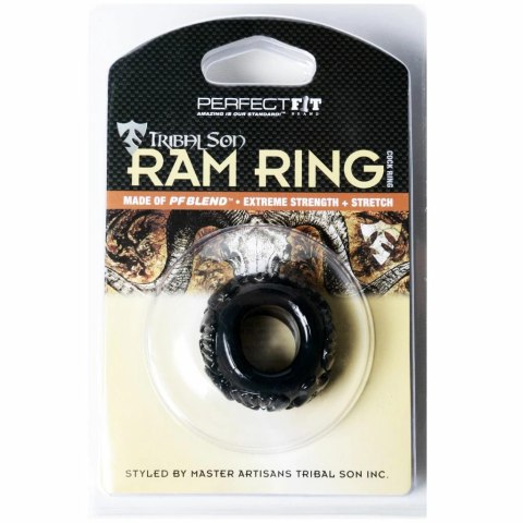 Pierścień na penisa - Perfect Fit Ram Ring Black Pierścień na penisa - Perfect Fit Ram Ring Black