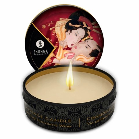 Świeca do masażu - Shunga Romance Sparkling Strawberry Wine 30 ml Świeca do masażu - Shunga Romance Sparkling Strawberry Wine 30 ml