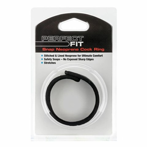 Zacisk erekcyjny - Perfect Fit Neoprene Snap Cockrings Black Czarny Zacisk erekcyjny - Perfect Fit Neoprene Snap Cockrings Black Czarny
