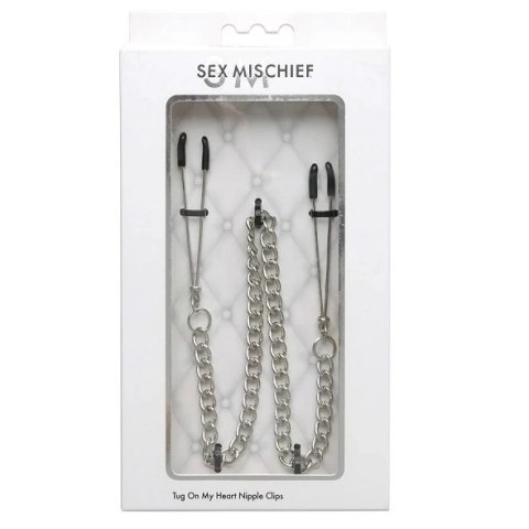 Zaciski na sutki - S&M Tug On My Heart Nipple Clips Zaciski na sutki - S&M Tug On My Heart Nipple Clips