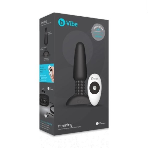 Zdalnie sterowany plug analny - B-Vibe Rimming Plug 2 Black Zdalnie sterowany plug analny - B-Vibe Rimming Plug 2 Black
