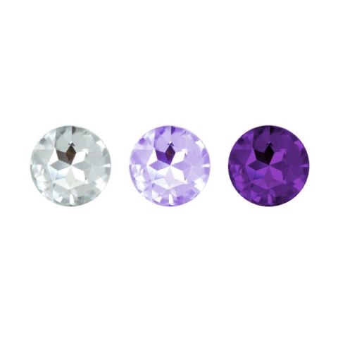 Zestaw plugów analnych - Rianne S Booty Plug Set 3x Purple Zestaw plugów analnych - Rianne S Booty Plug Set 3x Purple