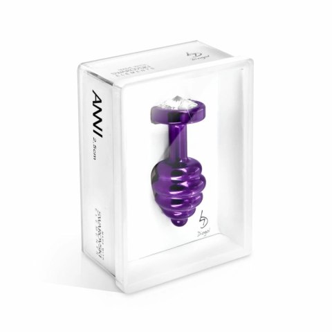 Plug analny - Diogol Ano Ribbed Purple 30 mm Plug analny - Diogol Ano Ribbed Purple 30 mm