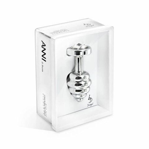 Plug analny - Diogol Ano Ribbed Silver Plated 35 mm Plug analny - Diogol Ano Ribbed Silver Plated 35 mm