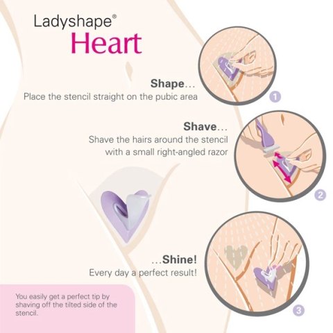 Szablon do golenia w serce - Ladyshape Bikini Shaping Tool Heart Szablon do golenia w serce - Ladyshape Bikini Shaping Tool Heart