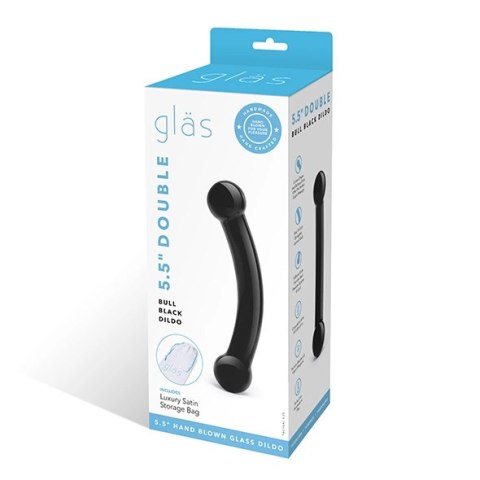 Szklane dildo - Glas Double Bull Black Szklane dildo - Glas Double Bull Black